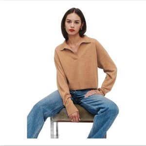 Reformation Cashmere Polo Sweater